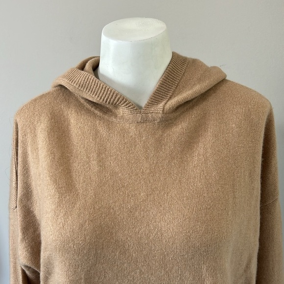 CRUSH Cashmere TALLIN HOODIE Tan Cropped Sweater Jumper Sz 0 XS - Picture 2 of 11